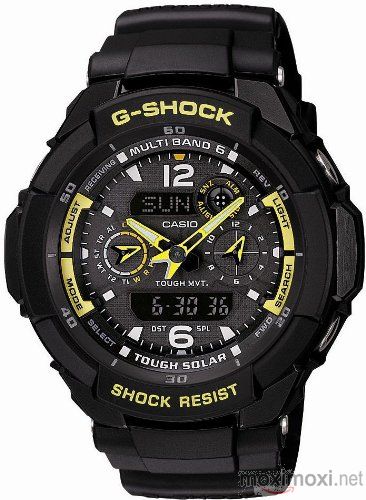 Casio g-SHOCK 6局电波双显夜光背光GW-3500BD-1A 